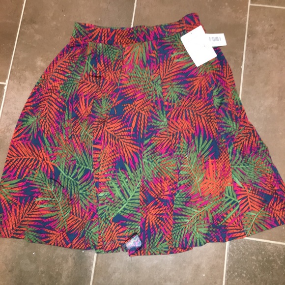 🍭NWT - Lularoe Tropical Madison Pocketed Skirt - Picture 1 of 3